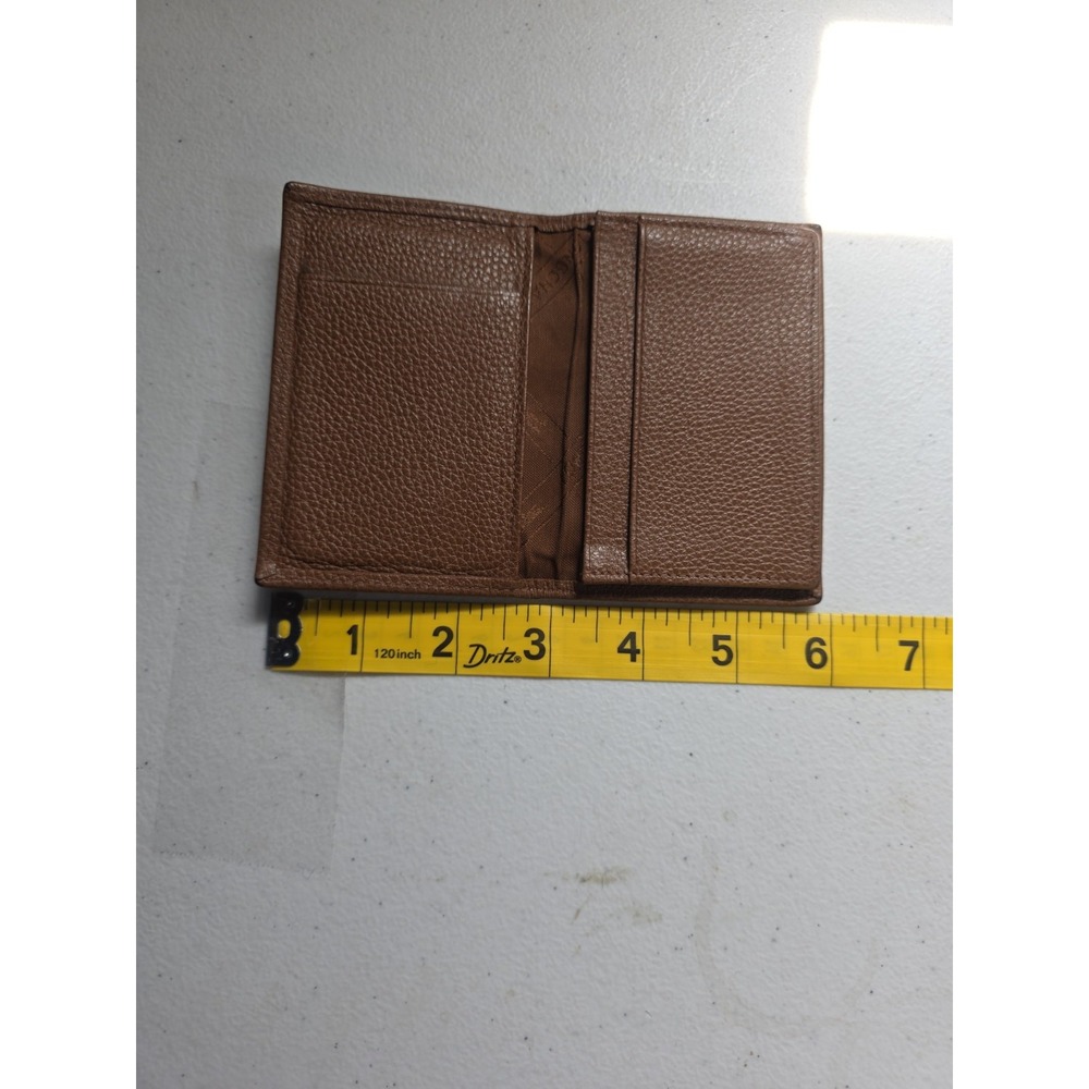 Longchamp Le Foulonne Bifold Card Holder Leather Wallet  Pebbled Brown - Picture 3 of 7